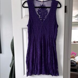 Free people Purple Lace Dress